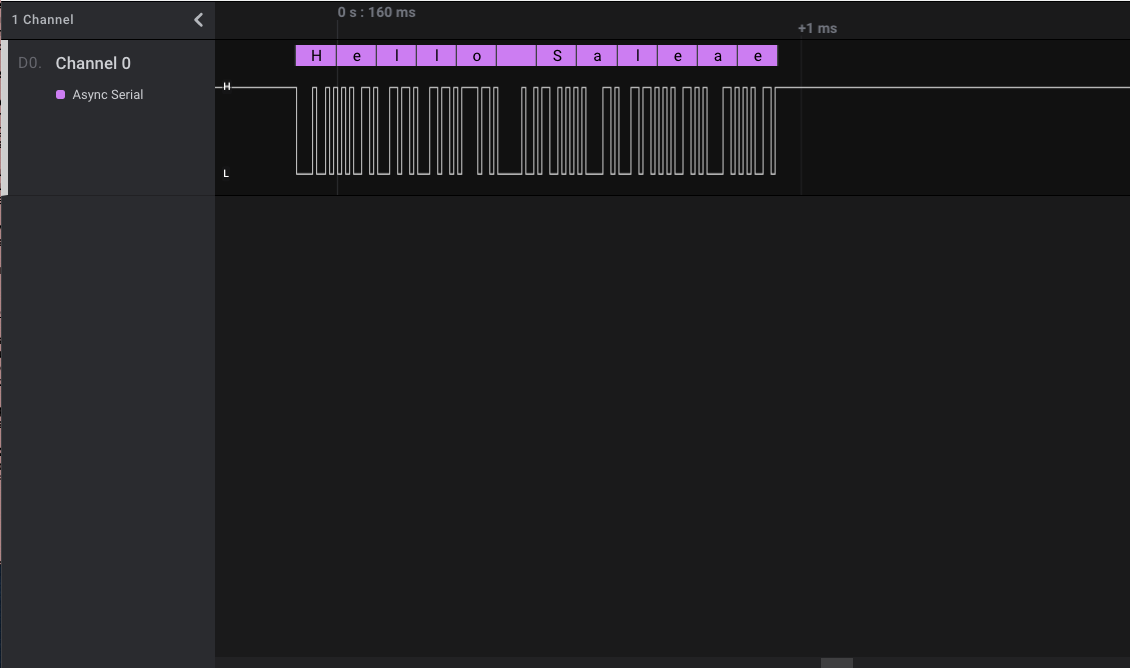 Data capture begins before the Serial Message Begins