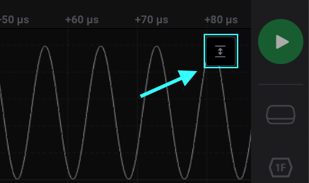 Y-Axis icon at the top right of an analog channel