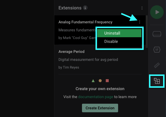 Uninstalling an Extension